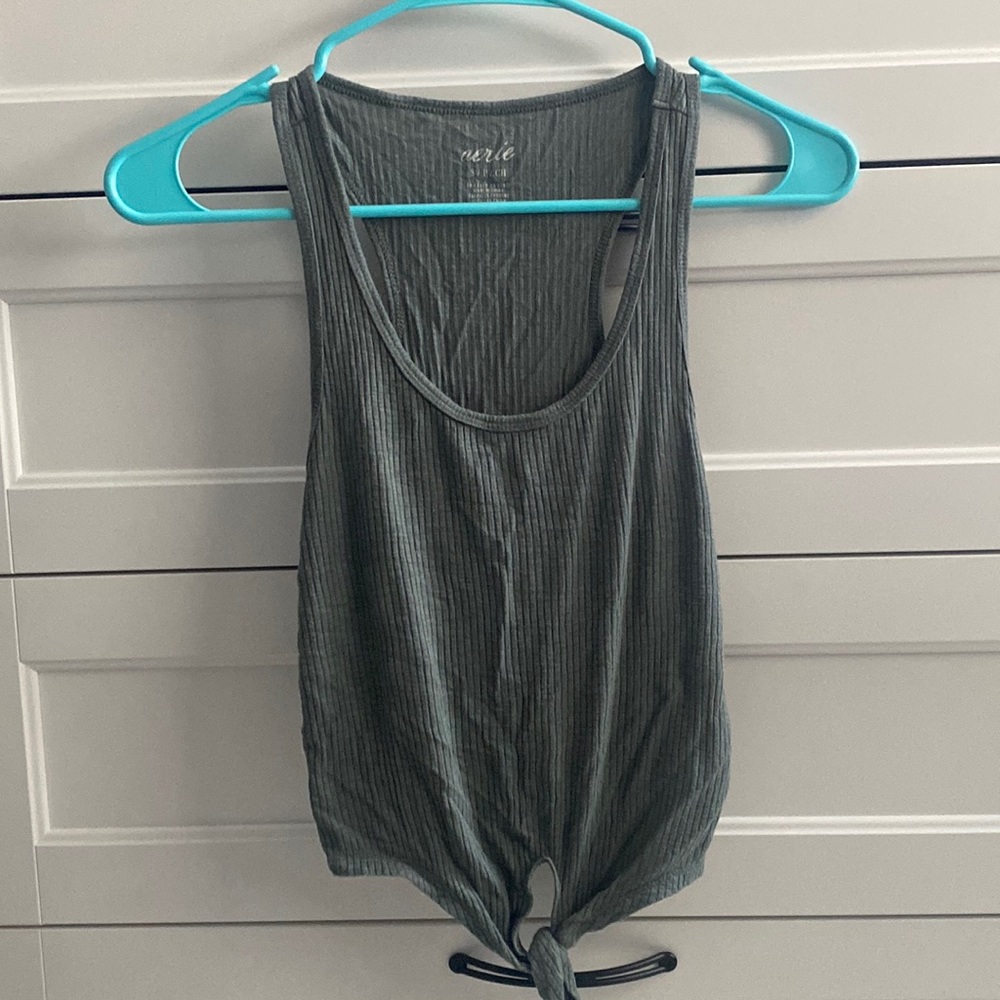 Aerie Tie Front Tank Top